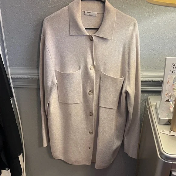 Aritzia Babaton Society Sweater, Size S, Matte Pearl - Picture 4 of 8